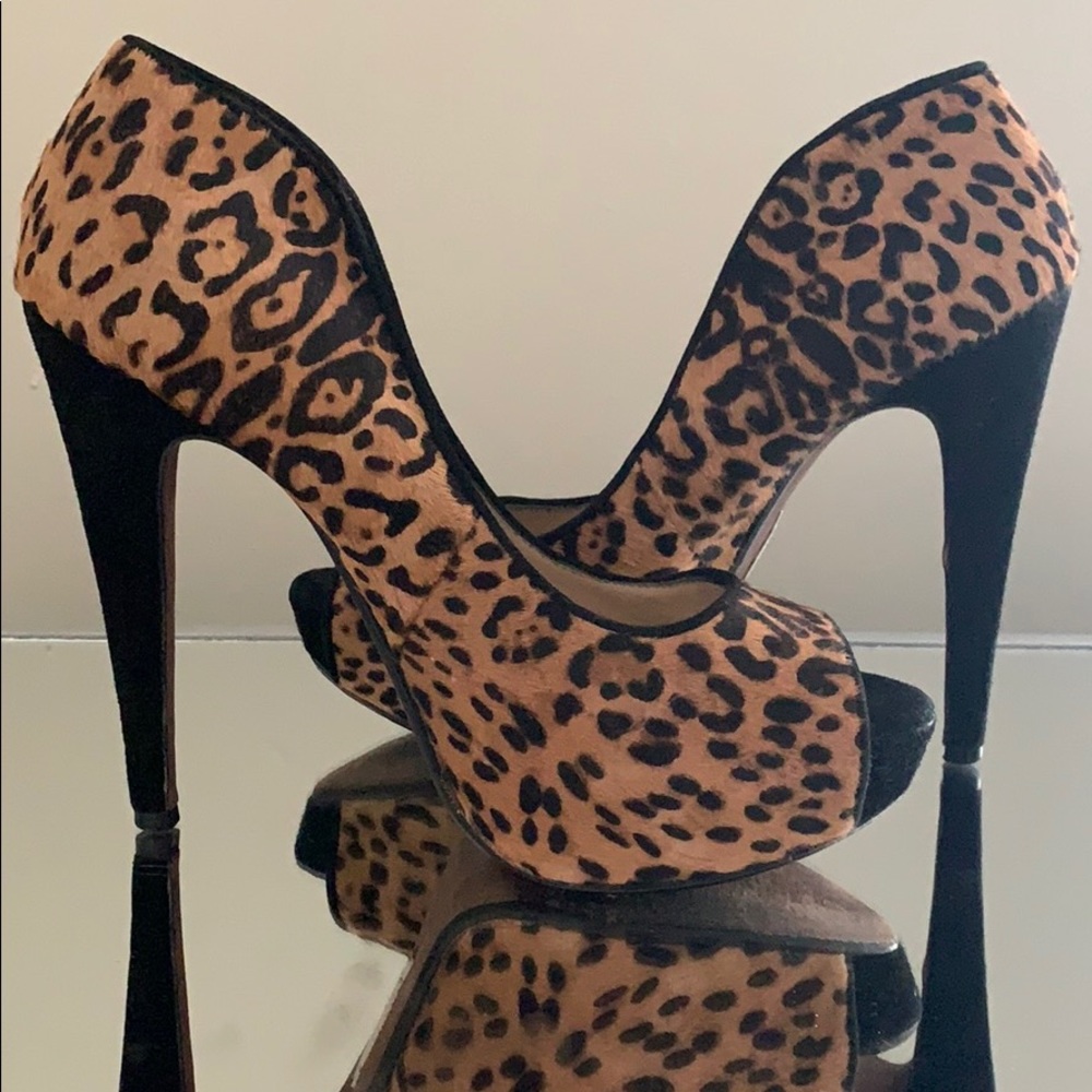Cheetah open toe 4inch pump